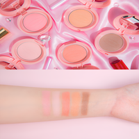 RIVECOWE Shine Blusher Cheek 5g (01 Shine Pink) Tahan Lama Berkilau Herbal Tahan Air Bedak Mutiara Pelembab untuk Wajah