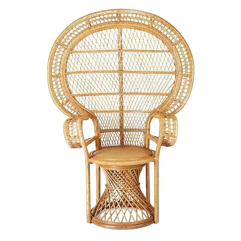 현대적인 디자인 천연 등나무 야외 가구 Mid Century 안락 의자 호텔 공작 등나무 의자