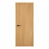 Porta Interna Moderna in Legno di Quercia Naturale con Anima in Legno Massello, a Battente Singolo, per Camere da Letto, Cucine e Progetti Residenziali, Fornitore OEM, Insonorizzata