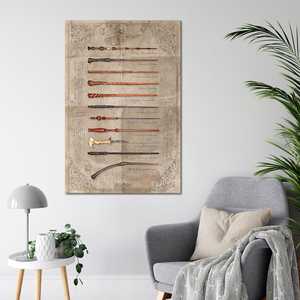 Affiche murale Harry Potter : La baguette magique choisit le sorcier, cadre noir, décoration murale - Product Image 5