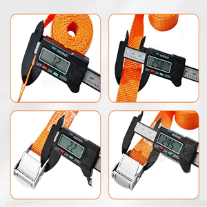 Correa de amarre de carga de 25mm, 38mm, 50mm con hebilla de leva, 100% poliéster, resistencia a la rotura de 800kg, marca Provina, certificado CE, modelo CB-002 - Product Image 2