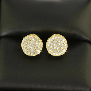 ต่างหูสตั๊ดเพชรธรรมชาติสี D คลาสสิกสำหรับผู้หญิงทอง14K เทียบกับเงินสเตอร์ลิงเย็นและเครื่องประดับเนื้อดีสีโรสโกลด์สำหรับผู้ชายผู้หญิง - Product Image 3