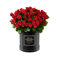 Boîte Cadeau Ronde Rigide Personnalisée de Luxe en Papier Couché Imprimé Rose, Recyclable, avec Gaufrage, Lamination Mate et Revêtement UV pour Fleurs – Vente en Gros