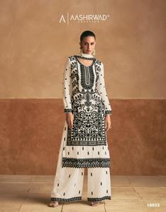 Dernière robe de créateur Robe de designer Premium Chinon Silk Salwar Suit & Dupatta With Embroidery Work Indian Exportateur et fournisseur - Product Image 5