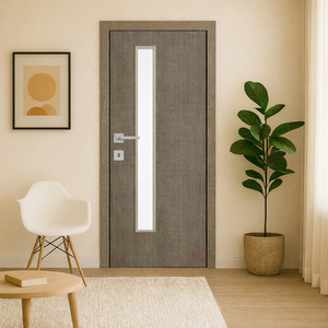 Porte intérieure en PVC écologique, imperméable, résistante aux termites et au feu, pour cuisine, chambre, salle de bain, appartement, salon, entrée - Product Image 1