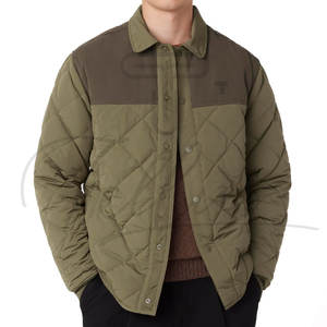 Chaqueta Acolchada de Invierno Formal de Lona con Logotipo Personalizado de Alta Calidad al por Mayor para Hombre con Nuevo Diseño - Product Image 1