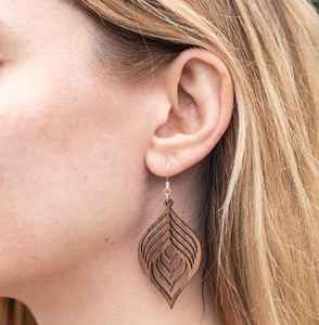 Boucles d'oreilles en bois - Product Image 5