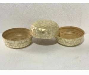 Bol en bambou en matière organique réutilisable et facile à nettoyer, parfait pour le service quotidien et la décoration de table. - Product Image 5