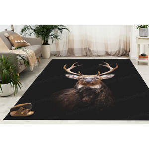 Deer Printed Rug: <b>Cool</b>, Classic Indoor <b>Decor</b> & Gift,With Pile Soft Rug - Product Image 3