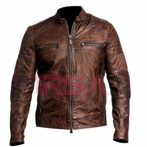 Chaqueta de cuero de calle de calidad superior para hombre, diseño personalizado único, cuello levantado, accesorio de moda cómodo profesional - Product Image 4
