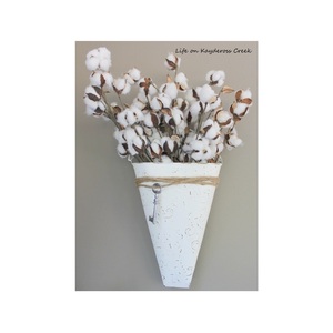 All New Design Of Long Metal Flower <b>Vase</b> With Garden Word Embossed On It In White And Golden Texture Strips Give It Decent Look - Product Image 1