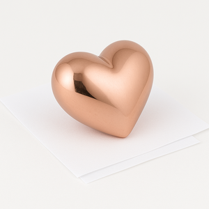 OEM Gold-Plated Custom Heart Shape Casting Metal Paperweight for Promotional <b>Desk</b> Souvenir <b>Gifts</b> Love Theme Anniversary <b>Gift</b> - Product Image 1