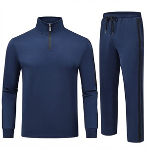 Ensemble de survêtement d'été personnalisé pour hommes : survêtement de sport, fitness et entraînement, deux pièces (pull et pantalon) - Product Image 3