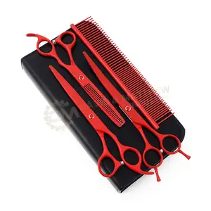 Razor Pet Scissors Set Grooming Scissors Supplier Dog Products Custom Sizes And Logo Curved Scissors