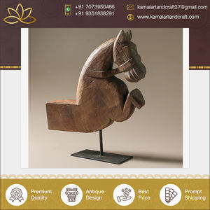 Tête de cheval sculptée vintage en bois faite à la main exclusive sur support Offre Spéciale la décoration intérieure de l'Inde Qualité assurée à prix minimal - Product Image 5