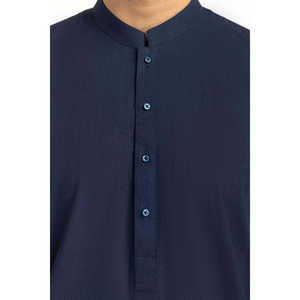 Traje de invierno para hombre, estilo casual elegante, kameez corto con pantalón recto ajustado, diseño sólido tejido SK-BSCSL25-004 - Product Image 2