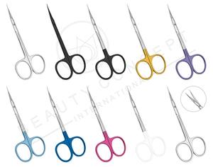 Ciseaux à cuticules en acier inoxydable pour droitiers, micro-dents unilatérales, extra-affûtés, légèrement courbés, outils de beauté durables - Product Image 5