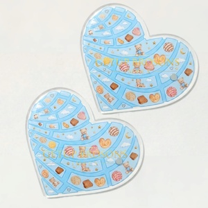 Tuiles à cils en acrylique durables en forme de cœur et d'ovale avec support magnétique et pinces à extensions de cils - Product Image 1