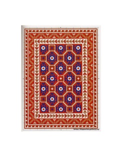 Tapis en laine tissés à la main en pure laine tissée Tapis en laine noués à la main de qualité supérieure d'Inde - Product Image 1