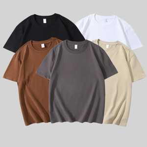 T-shirts unisexes en coton 100% personnalisés OEM, blanc uni, décontractés, coupe régulière, manches régulières, respirants, séchage rapide, en toile, pour hommes - Product Image 3