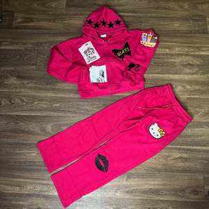 Ensemble pantalon de survêtement et sweat à capuche à jambe large deux pièces blanc de poids lourd pour hommes fabricant de sweat à capuche zippé surdimensionné personnalisé pour hommes costumes de survêtement - Product Image 1