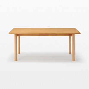 Elegant Modern teak <b>Wood</b> Dining Table with Smooth Rounded <b>Edges</b>, Nordic Style Furniture for Dining Room and restaurant - Product Image 4