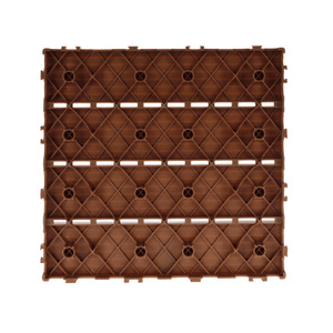 * OUTLET * 10 pezzi di piastrelle da giardino in plastica, 30x30x2cm, pavimenti WPC da esterno, colore marrone scuro, totale 0.9 m²- - Product Image 4