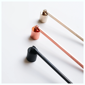 Ensemble d'accessoires de bougie éteignoir de bougie de qualité brillante décor à la maison bougies et accessoires de parfum articles en métal - Product Image 3