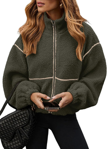 Chaqueta Casual de Forro Polar con Cierre Completo y Solapa, Manga Larga, Holgada, Abrigada para Invierno, con Bolsillos, para Hombre y Mujer - Product Image 2