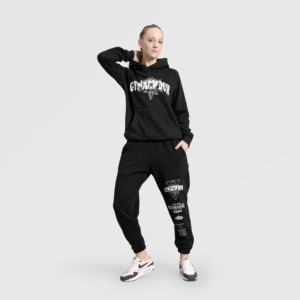Sudadera con Capucha Negra Achievers para Entrenamientos de Otoño, Tejido de Punto Transpirable - Product Image 4