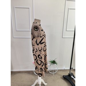 Vestido corto entrelazado con estampado y cuello halter sin hombros para mujer, 34894 - Dorado - Product Image 6