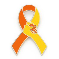 N'importe quel design de logo Émail en métal Aides à la santé mentale Cancer du sein Épingles de sensibilisation personnalisées