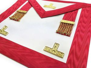 Delantal Masónico de Lujo Ecológico Hecho a Mano y Personalizado del Rito Escocés del Maestro Venerable, Material de Tela AASR - Product Image 3