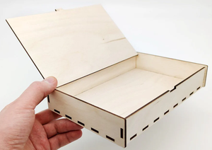 Boîte à bijoux en bois poli de luxe antique, écologique, personnalisée, de forme rectangulaire, design moderne, sculptée, pour emballage de bracelets - Product Image 4