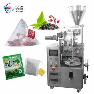 Triangle Tea Bag Vertical Weigh Packing Machine Nylon Silk 3 Corner Pyramidal Herb Tea Filling Packaging Machine Price