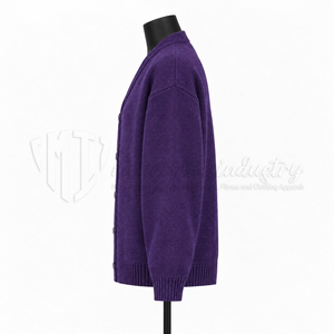 Cardigan en tricot personnalisé pour homme, pull en maille jacquard à manches longues, col en V, uniforme - Product Image 5