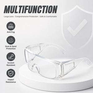 Gafas <span class=keywords><strong>de</strong></span> Seguridad para Usar Sobre Lentes Graduadas, Antivaho, Transparentes, Resistentes a Arañazos, Protección Ocular ANSI Z87.1 para <span class=keywords><strong>Trabajo</strong></span>, Construcción, Laboratorio, Hombres y Mujeres - Product Image 3