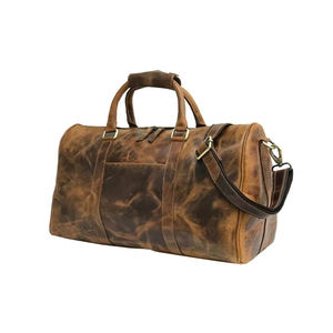 2025 New Design Luxury Genuine Leather Duffle <b>Bag</b> with Large Capacity Zipper Closure <b>Lightweight</b> <b>Travel</b> Outdoor Use - Product Image 2