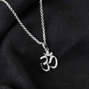 Compre Collares con Colgantes de Plata de Ley 925 para Hombres y Niños, con Patrón Geométrico en Rodio, Oro de 18k, Circonita, Diamante, Perla, Oro Rosa, a la Moda - Product Image 2