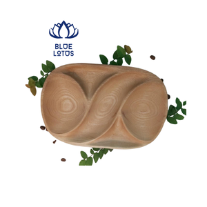 Blue Lotus Farm Écologique PERSONNALISÉ Vintage Plat En Bois Vaisselle Décoration Du Vietnam en 2024 - Product Image 1