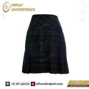 Kilt Tartan traditionnel pour hommes fait sur mesure Tartan noir uni hommes Kilts à vendre Kilt Tartan noir sur mesure noir solide - Product Image 5