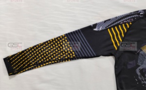 No GI Rash Guards High Quality Base Layer <b>Compression</b> <b>Shirts</b> Stretchable Full Sleeves Rash Guard with Custom Sublimation Print - Product Image 4