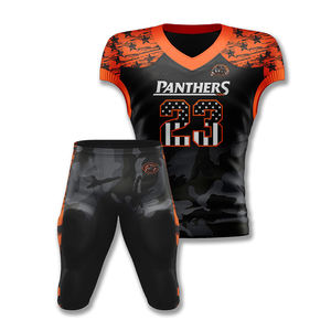 Uniforme de football américain en gros conception personnalisée pour la pratique du jeu d'équipe ensemble vêtements de sport à séchage rapide fabricant OEM - Product Image 1