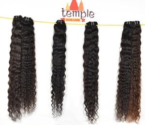 Máquina doble trama virgen India paquete sin procesar 100% procesamiento ninguno cutícula alineada extensiones de cabello humano al por mayor - Product Image 4