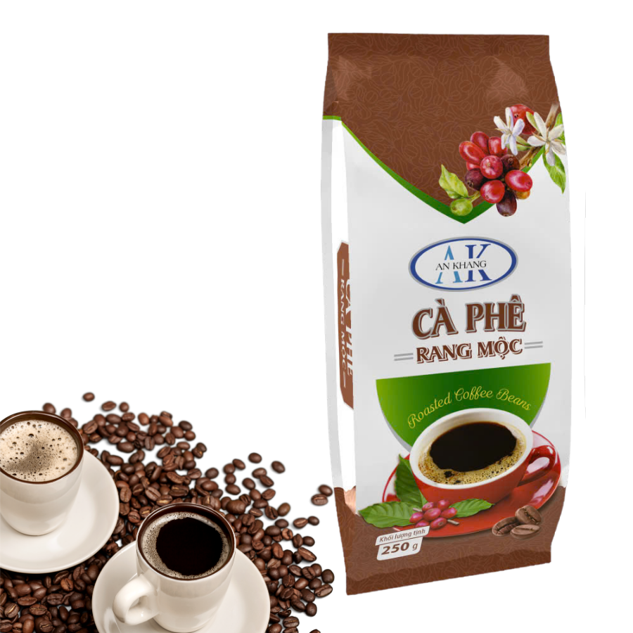 Премиум жареные кофейные зерна Robusta 1 кг от вьетнамского поставщика настраиваемый из образца, непосредственно Упакованные