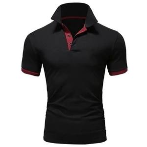Vente en gros T-shirts unis de haute qualité T-shirts brodés Vêtements de golf Logo personnalisé Chemise simple pour hommes Chemises pour hommes - Product Image 4