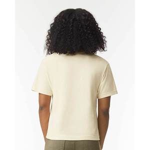 Venta al por mayor casual verano diseño personalizado 100% algodón camiseta mujer transpirable liso camiseta personalizada Camisas de mujer - Product Image 6