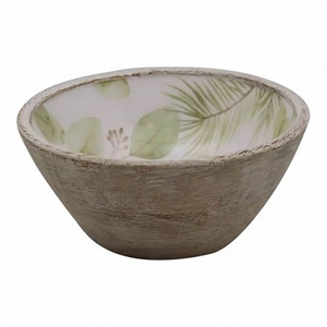 Bol en mosaïque de marguerites en bois de manguier fait à la main, bols à salade décoratifs en bois avec ustensiles de service, accessoire de salle à manger en bois - Product Image 3