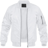 Veste bomber d'hiver respirante en tissu 100% polyester avec rembourrage en coton, logo cool et design boutonné pour hommes, vente en gros