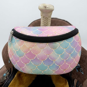Sac de selle personnalisé d'usine, motif imprimé vibrant, en tissu polyester, pour l'équitation, rangement équestre, portable et décontracté - Product Image 1